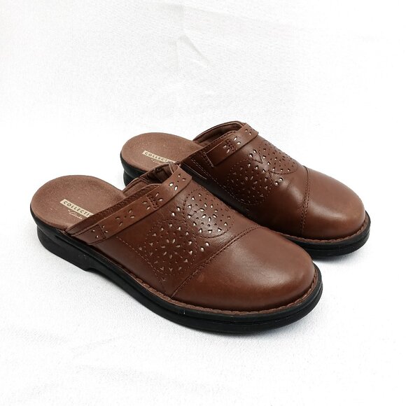 Collection by Clarks Brown Soft Cushion Slip On Clogs Size 7.5 WIDE WIDTH - Picture 3 of 9
